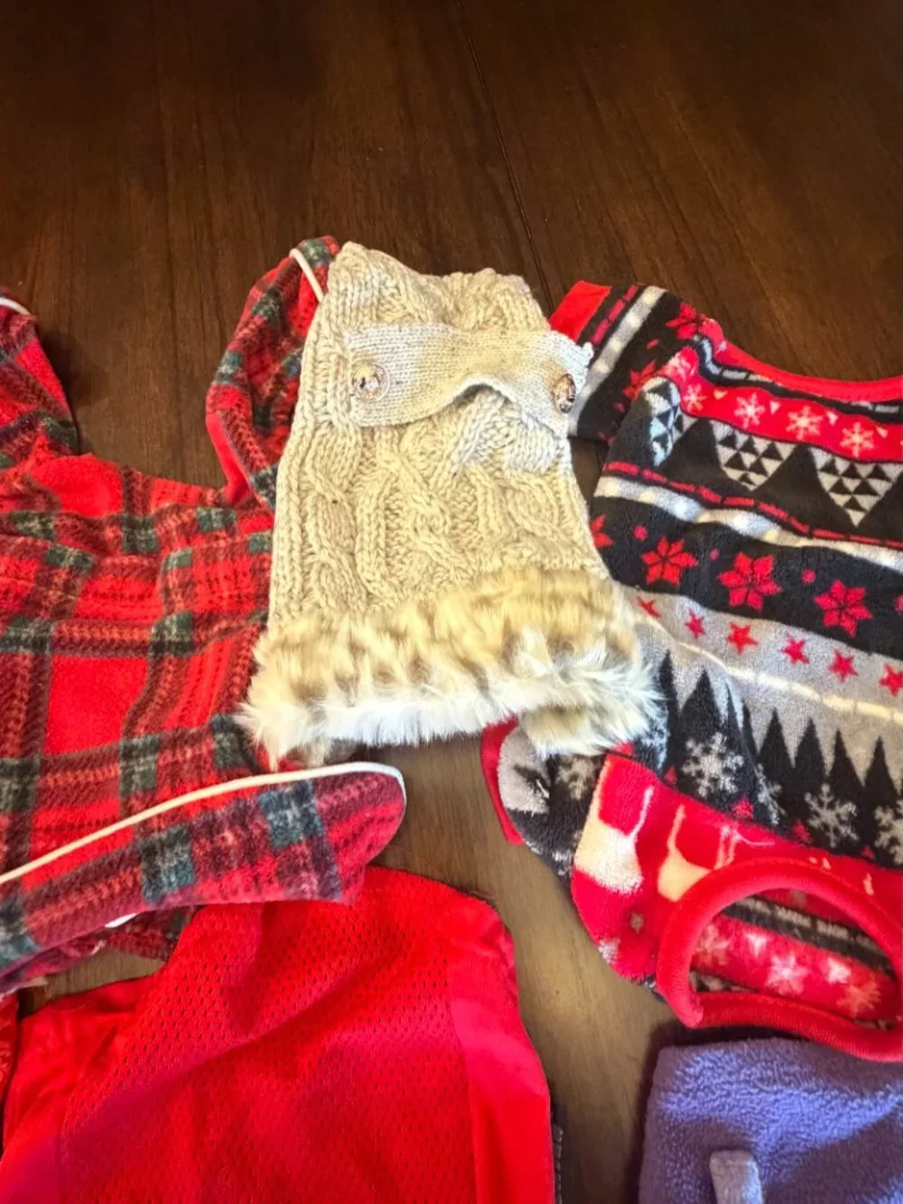 Small Dog Sweaters Outfits Winter Christmas 10 pieces, Size Small and XS